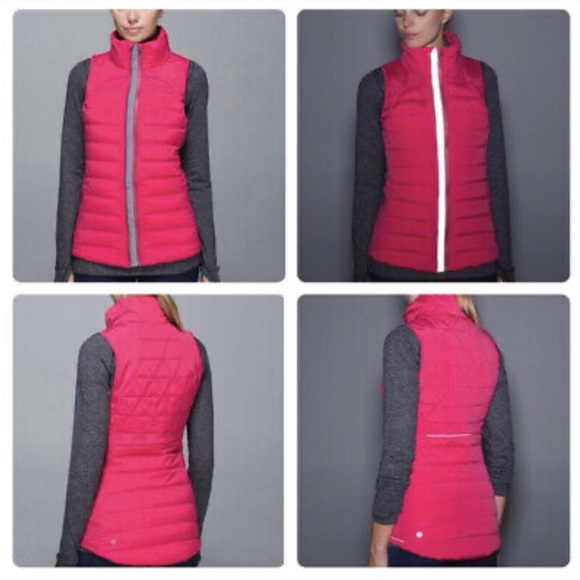NWT Lululemon Fluffed Up Vest Sz 4 800 Fill PINK - Picture 3 of 15